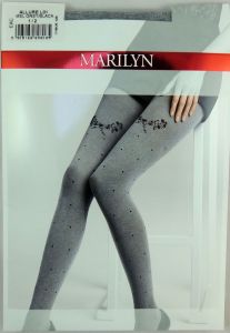 Marilyn ALLURE L01 R3/4 rajstopy kropeczki melange